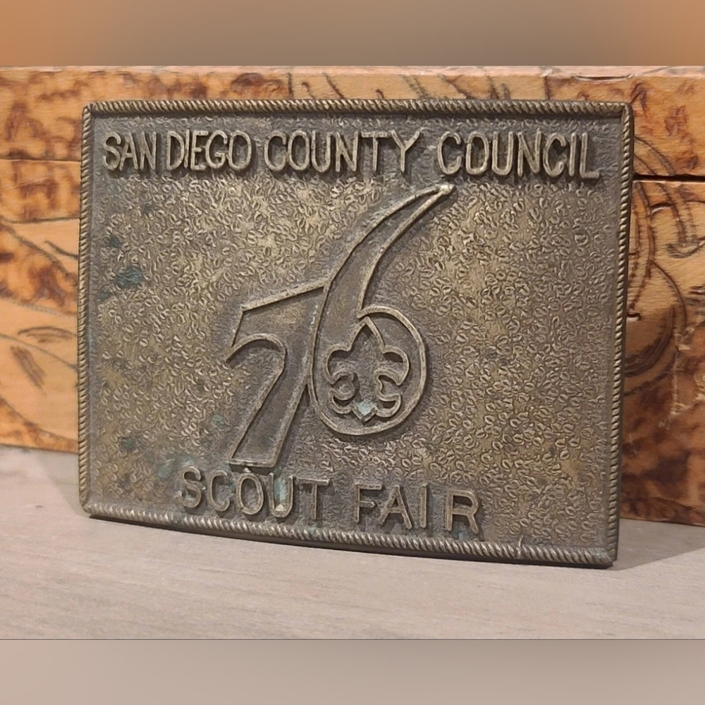 Vintage San Diego County Council  Scout Fair Belt Buckle 76 [ Read Details ]